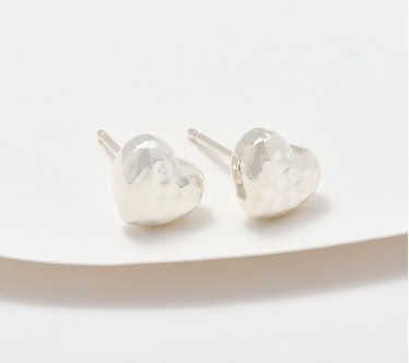 JAI Sterling Silver Hammered Stud Earrings