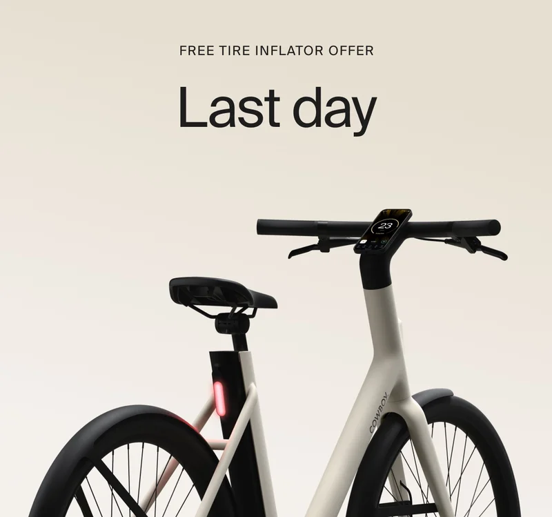A graphic. Black Friday Cowboy promotion with a rendered e-bike offering €1000 off. Available on top-spec models.
