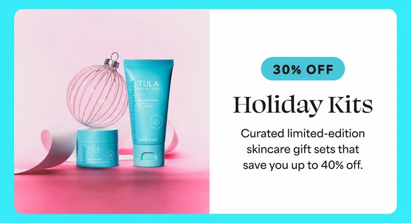 The Holiday Kits — Curated limited-edition skincare gift sets that save you up to 40% off.