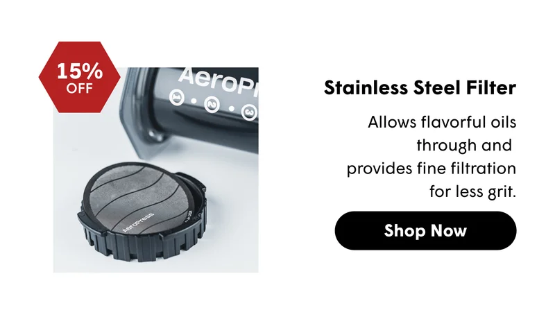Stainless Steel Filter Allows flavorful oils through and  provides fine filtration for less grit.
