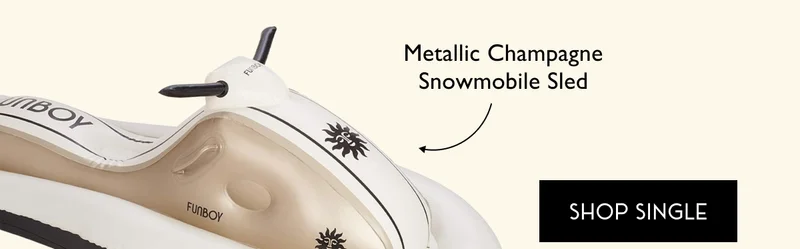 Metallic Champagne Snowmobile Sled - SHOP SINGLE