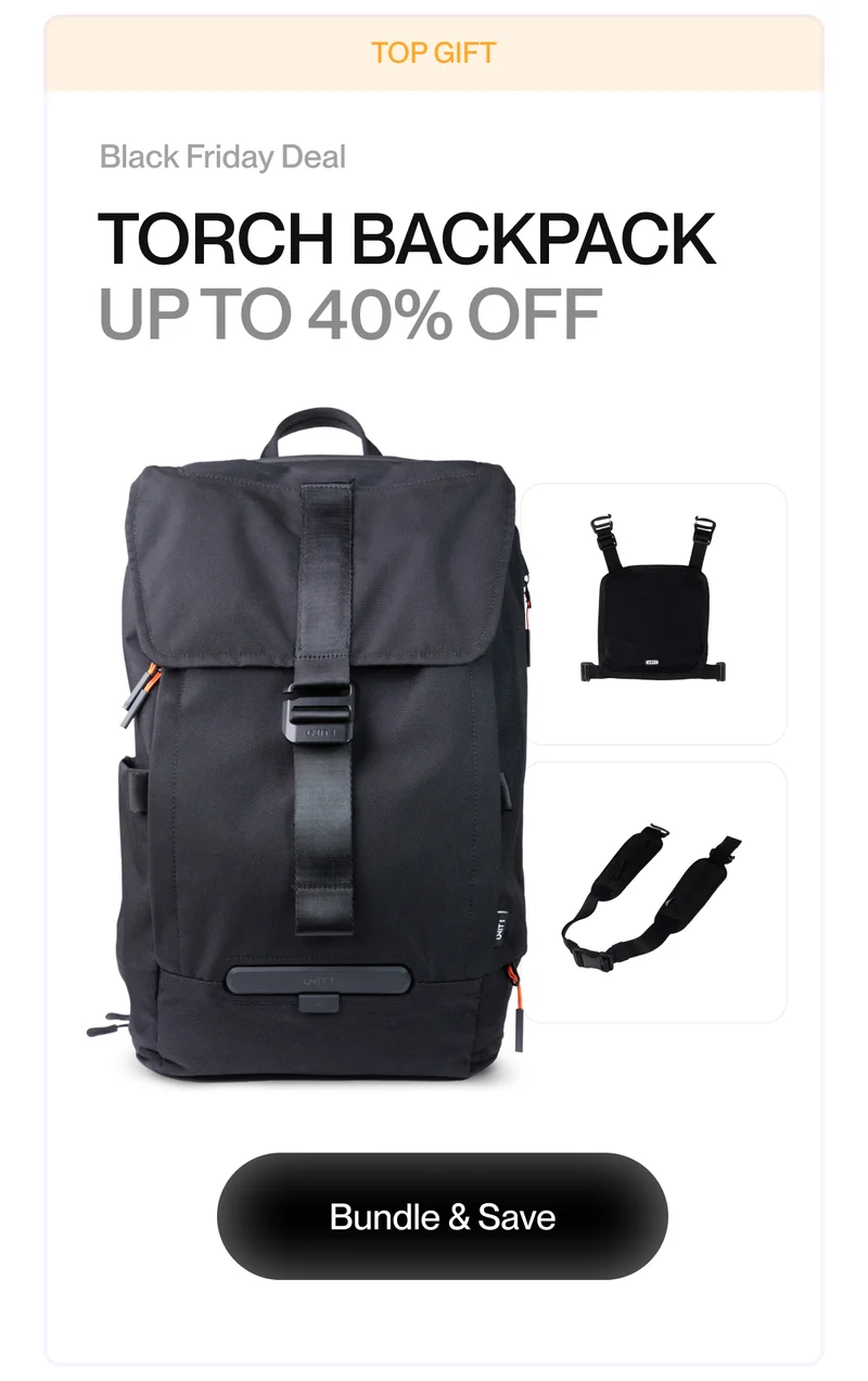 TORCH Backpack with up to 40% off, bundle & save.