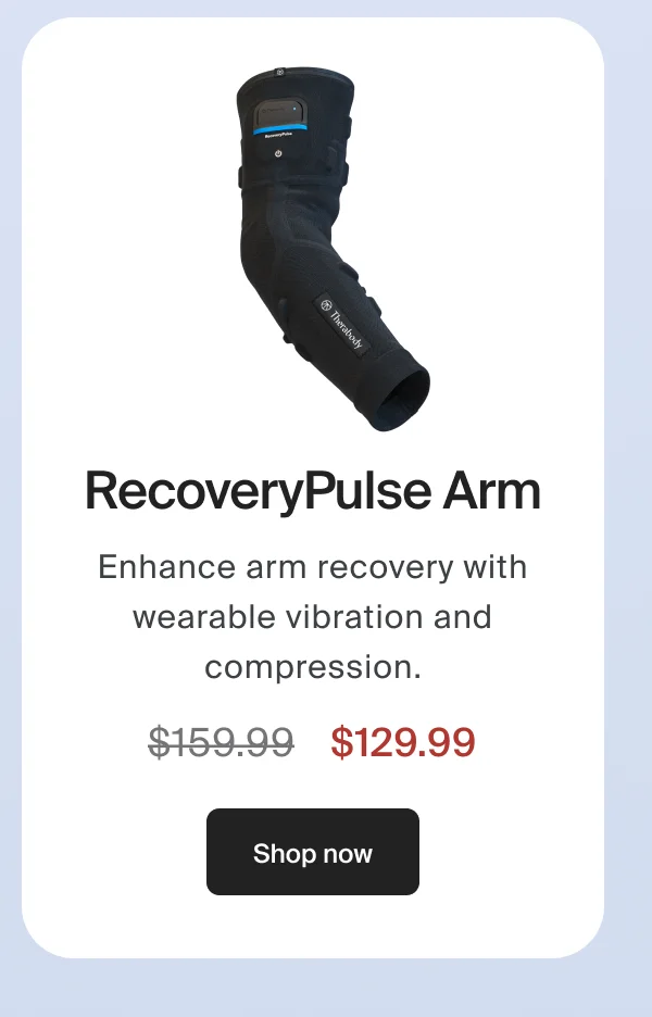 RecoveryPulse Arm | Enhance arm recovery with wearable vibration and compression. | $129.99 | Shop now
