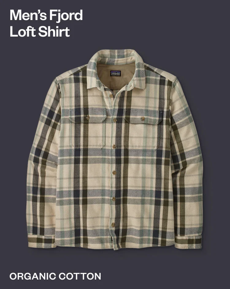 Men’s Fjord Loft Shirt in organic cotton.
