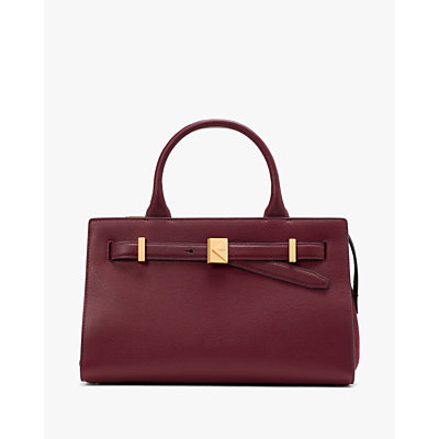 Deco Pebbled Leather & Suede Medium Satchel