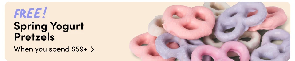 FREE Spring Yogurt Pretzels When you spend $59+