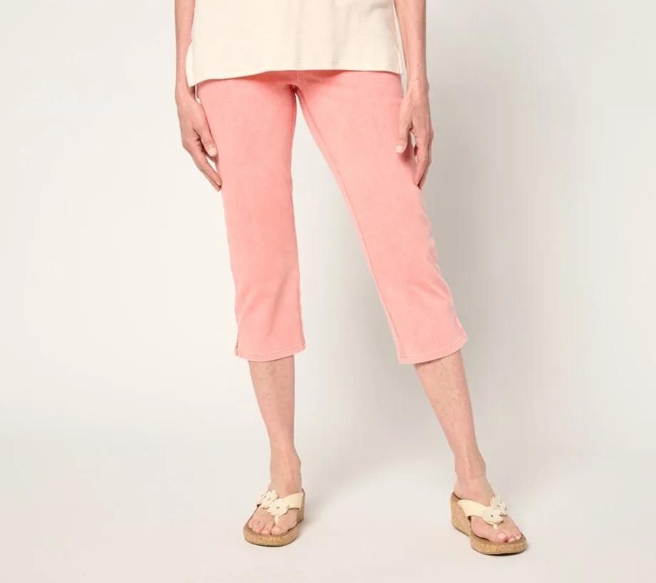 Belle by Kim Gravel Regular Delray Denim Capri Pant