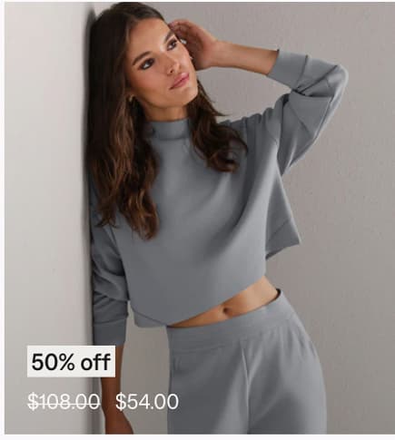 DreamGlow™ Cropped Mock Neck