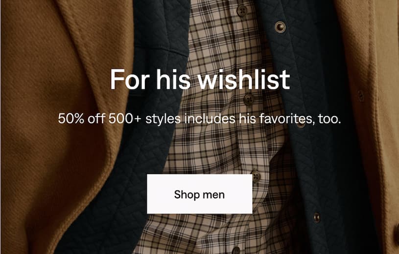 For his wishlist. Shop men