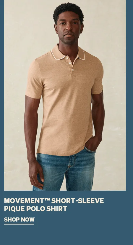 Movement Short Sleeve Pique Polo Shirt