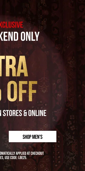 Extra 25% off Shop Men's