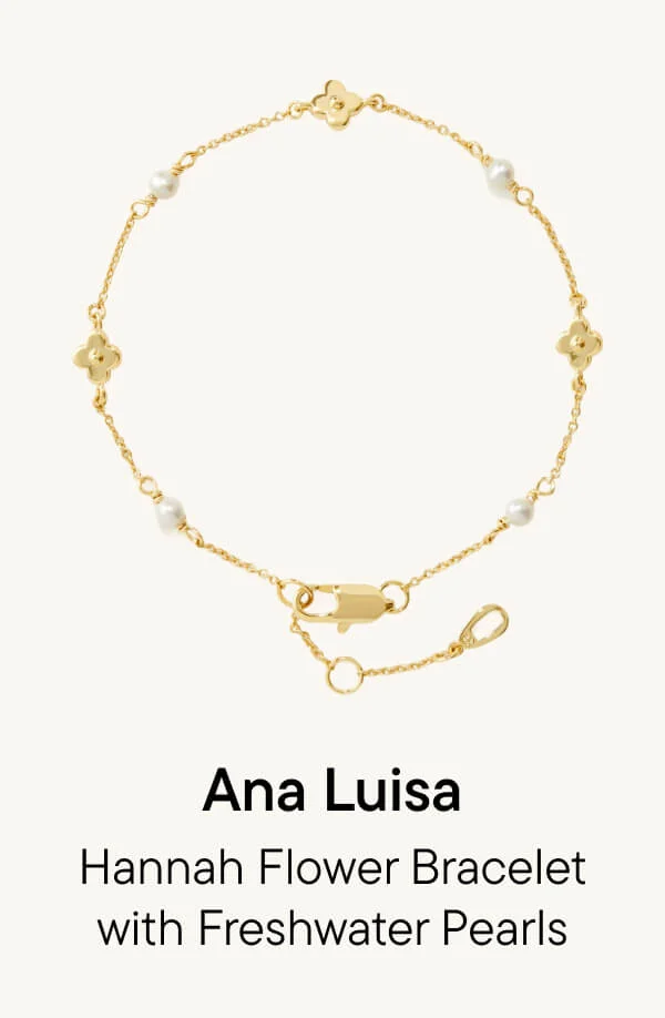Hannah Flower Bracelet with Freshwater Pearls