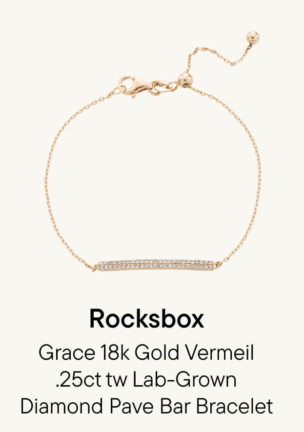 Grace 18k Gold Vermeil .25ct tw Lab-Grown Diamond Pave Bar Bracelet