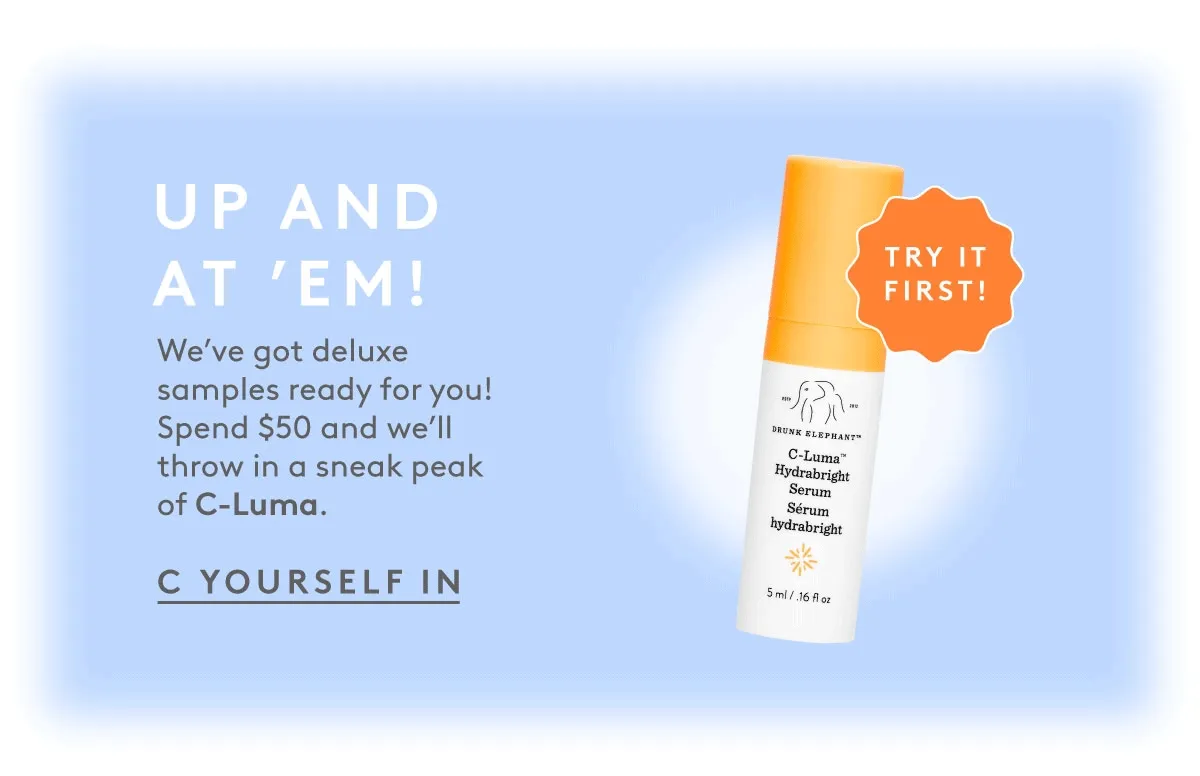 Free C-Luma Deluxe Sample on $50+