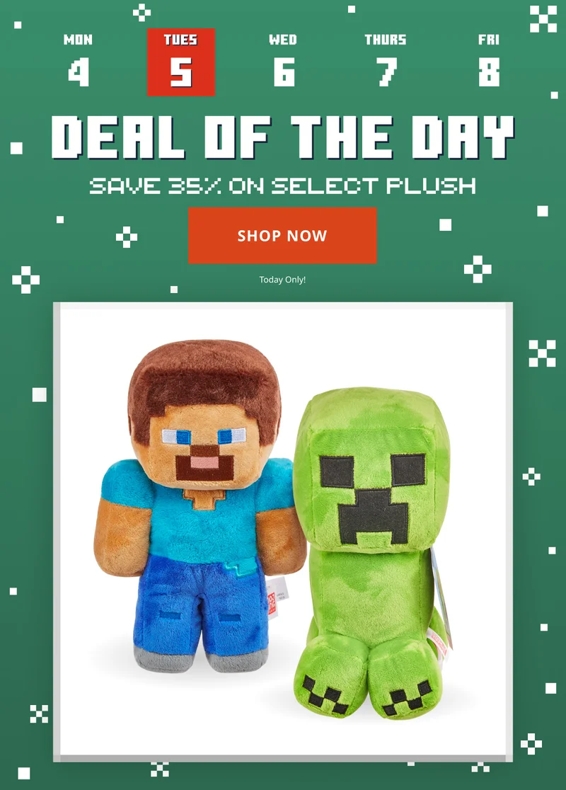 Save 35% on Deal of the Day Plush