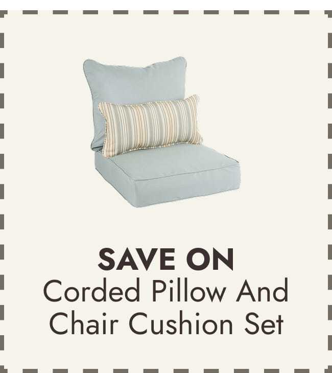 Corded Pillow and Chair Cushion Set
