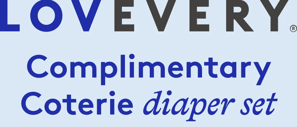 LOVEVERY - Complimentary Coterie diaper set when you start The Play Kits