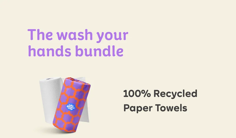 The wash your hands bundle: 100% Recycled Paper Towels