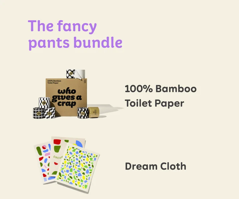 The fancy pants bundle: 100% Bamboo Toilet Paper, Dream Cloth