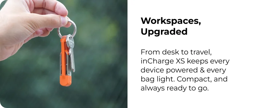 Workspaces,  Upgraded  From desk to train table, Rolling Square gear like the inCharge XS keep your space organized and fully powered.