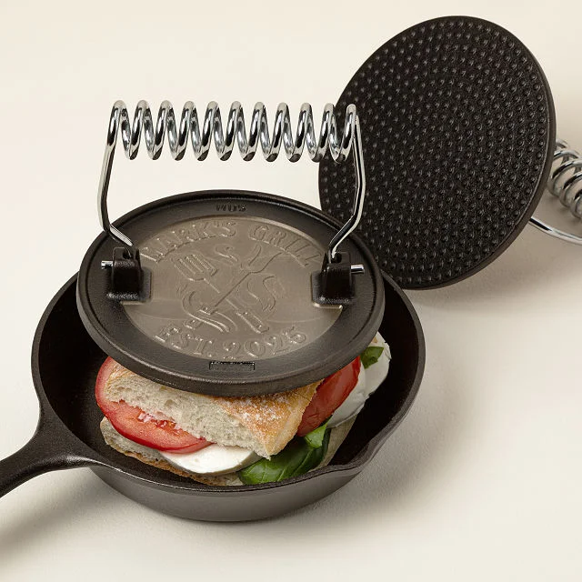 Personalized Cast Iron Grill Press