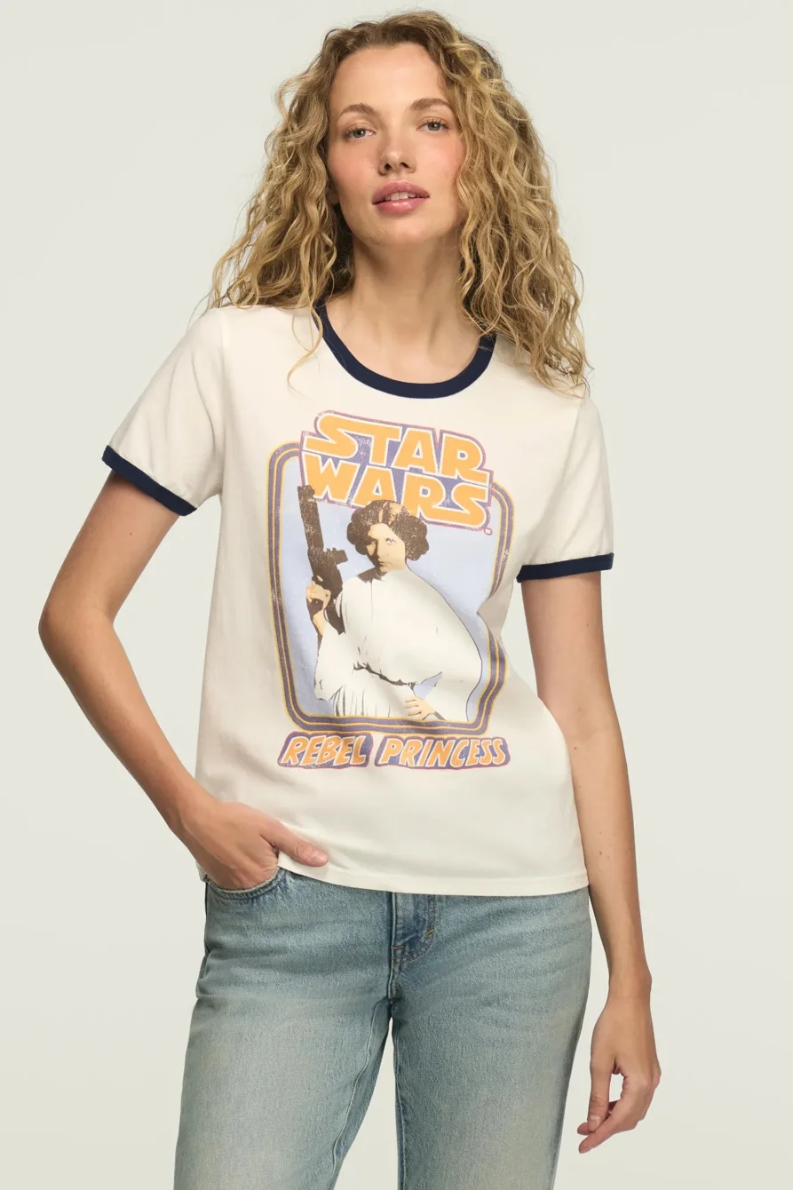 Image of Lucky Brand Star Wars Rebel Princess Classic Crew in Antique White