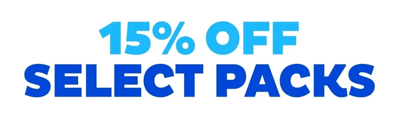 Shop 15% Select Packs Shop 15% Select Packs