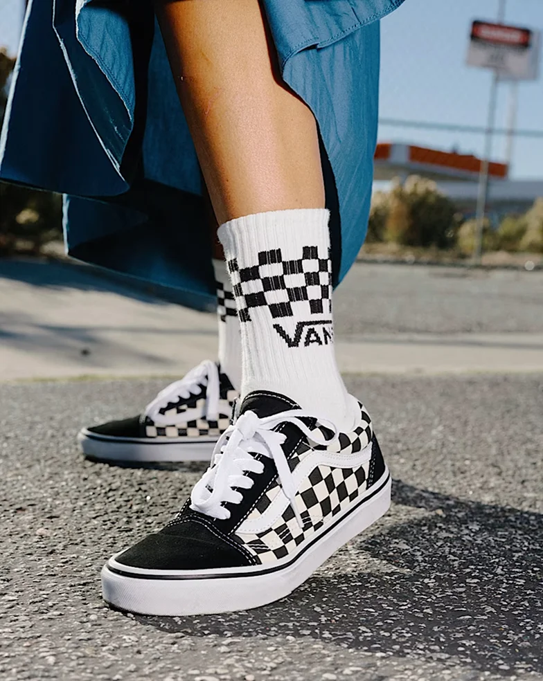 Black White Old Skool Checkerboard Shoe