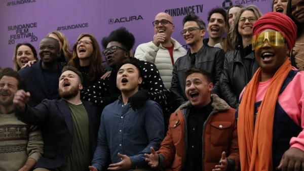 Filmmakers and artists at the 2020 Sundance Film Festival.