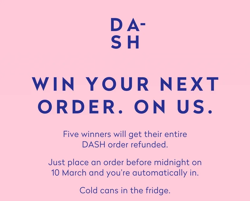 Win your next order. on us.
