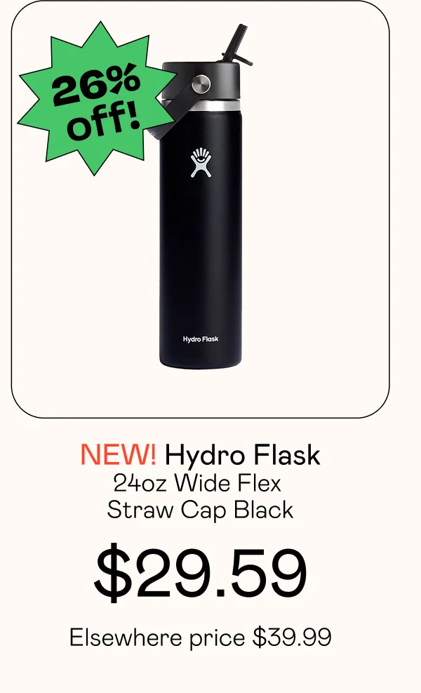 24oz Wide Flex Straw Cap - Black