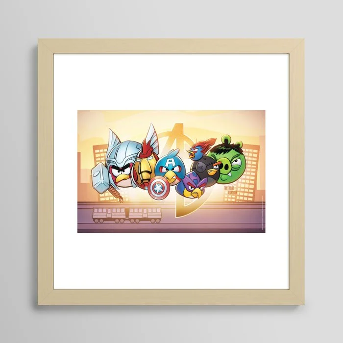 Angry Birds Avengers Framed Art Print Framed Art Print
