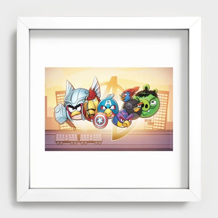Angry Birds Avengers Recessed Framed Print Recessed Framed Print