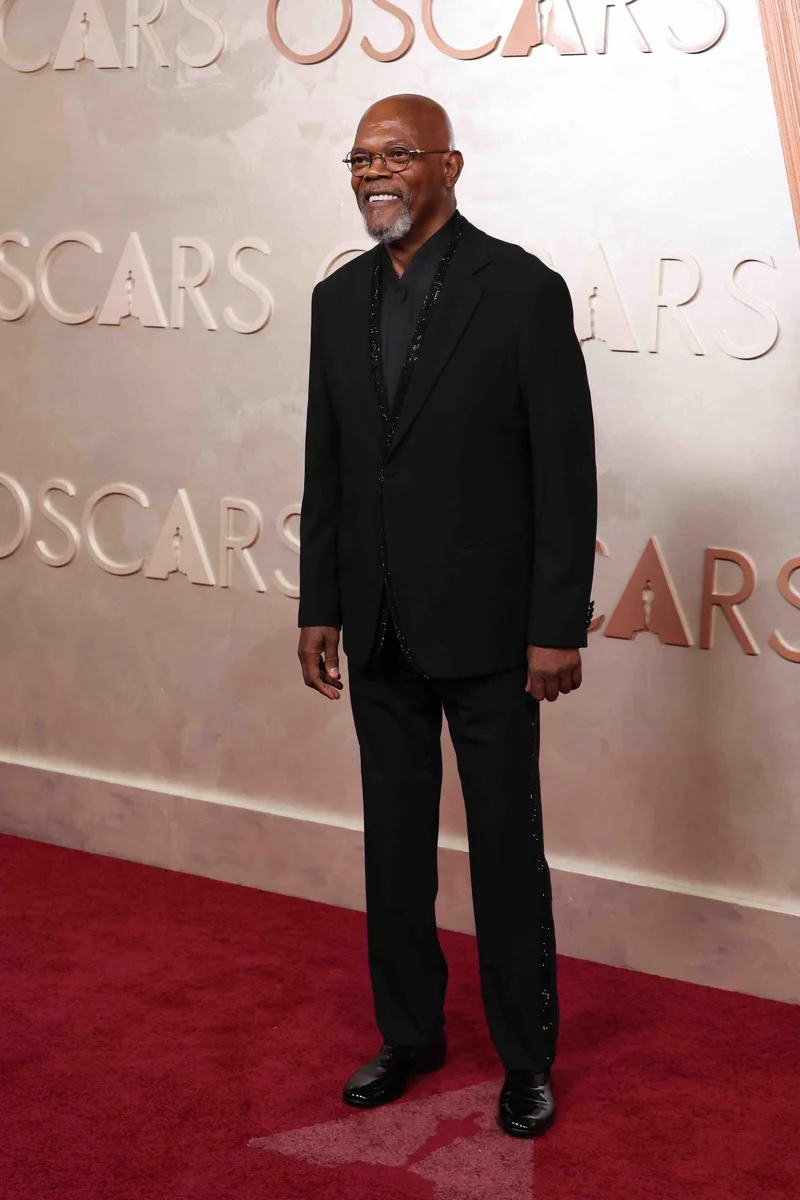 Samuel L. Jackson at the 2025 Oscars red carpet