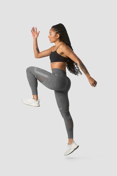 Image of Queen Mesh Seamless Tights Grey Melange