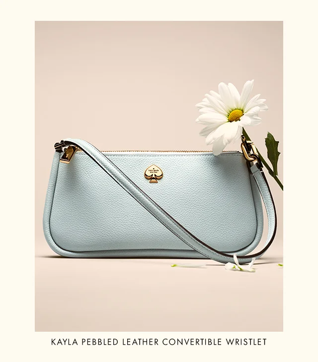 KAYLA PEBBLED LEATHER CONVERTIBLE WRISTLET