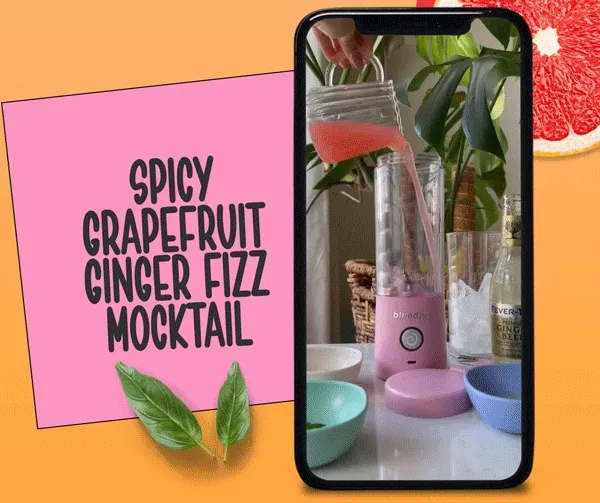 Spicy Grapefruit Ginger Fizz Mocktail