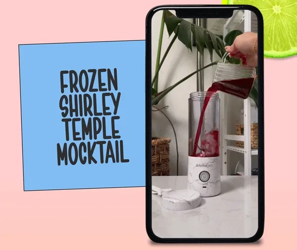 Frozen Shirley Temple Mocktail