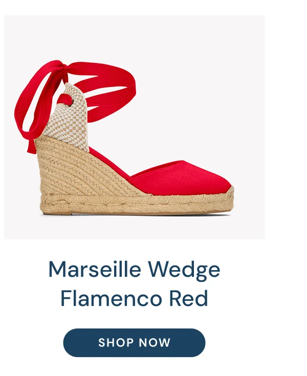 Marseille Wedge Flamenco Red. Shop now