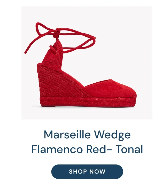 Marseille Wedge Flamenco Red- Tonal. Shop now