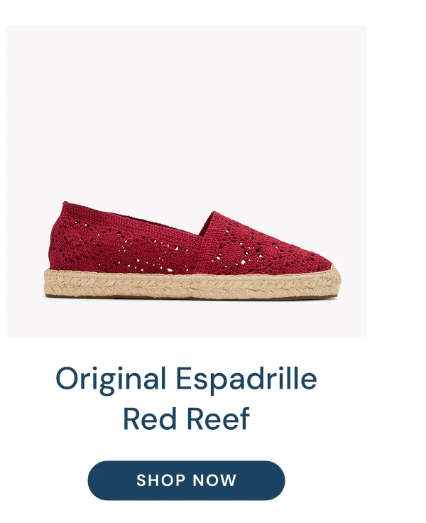 Original Espadrille Red Reef. Shop now