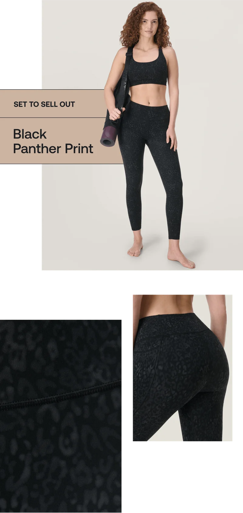BLACK PANTHER PRINT LEGGINGS