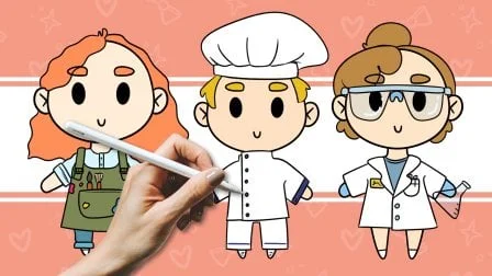 Mini Professionals: Draw Chibi Characters in Real-World Jobs
