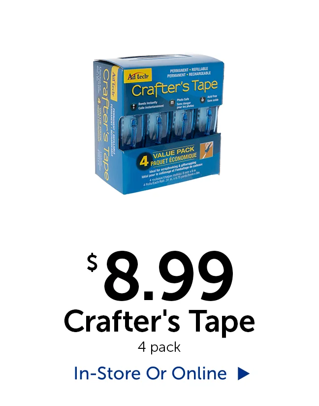 $8.99 Crafter's Tape - 4 pack