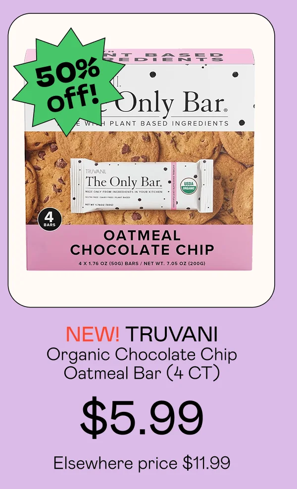 Organic Chocolate Chip Oatmeal Bar (4 CT)