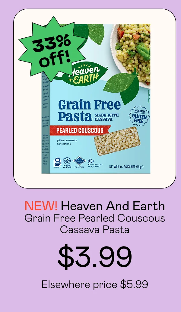 Grain Free Pearled Couscous Cassava Pasta