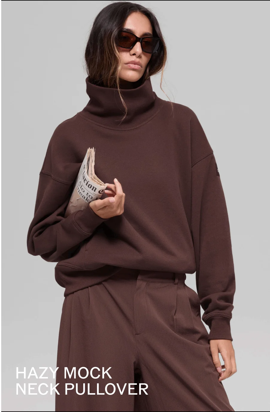 HAZY MOCK NECK PULLOVER