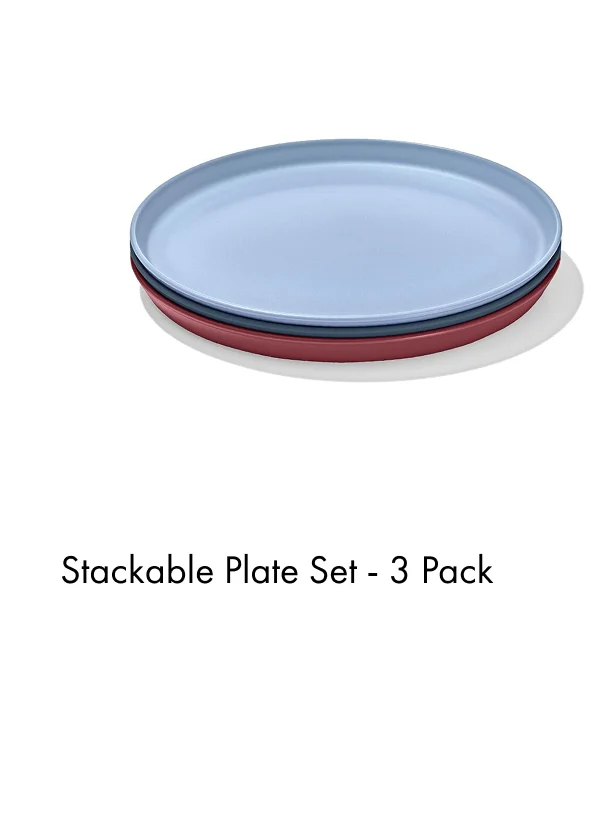 Stackable Plate Set - 3 Pack