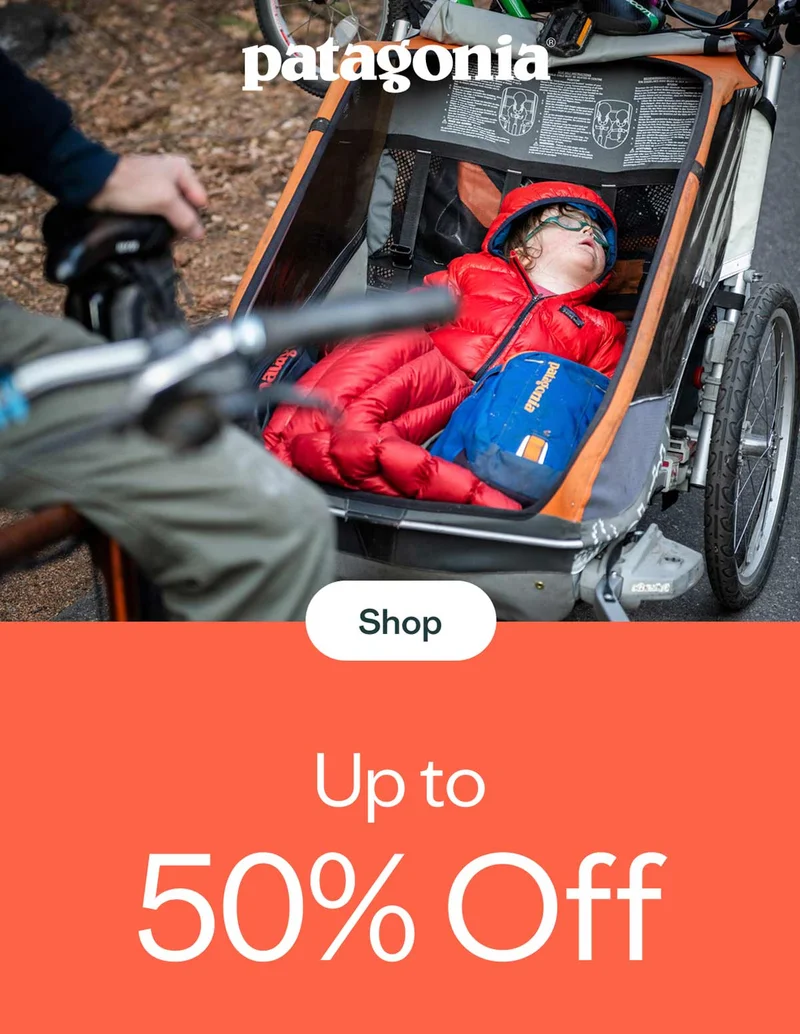 Patagonia.  Sale. Up to 50% Off