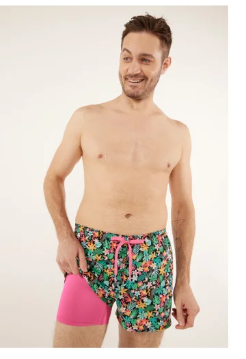 Lined Classic Swim Trunk: The Bloomerangs 4"